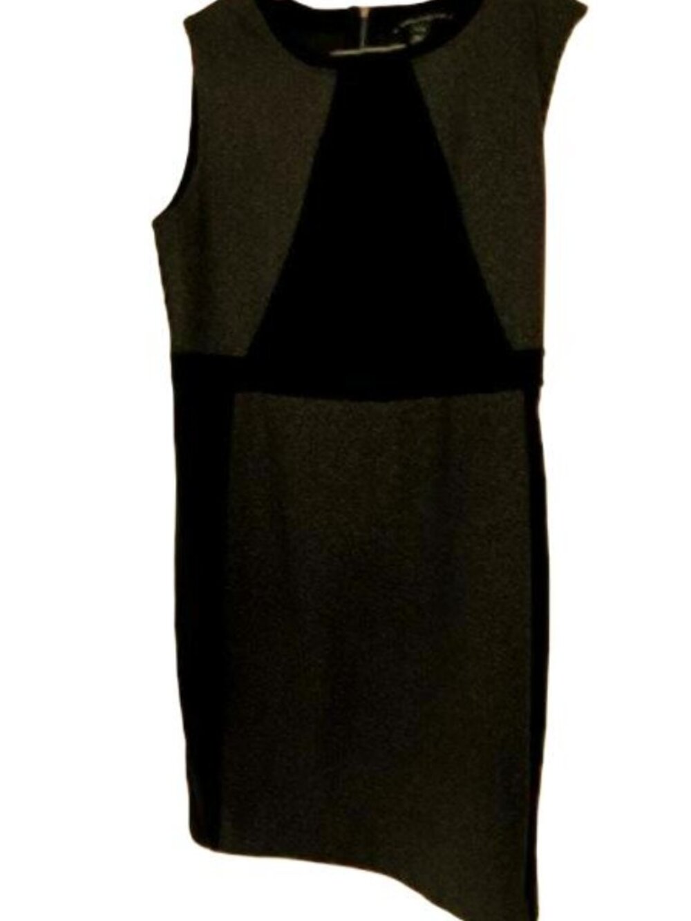 Kenneth Cole New York Sleeveless Black and Charcoal Dress Women's Extra Large